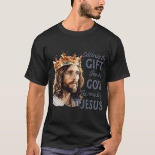 Camiseta Celebrar a Páscoa Jesus O Rei é Risen Christian