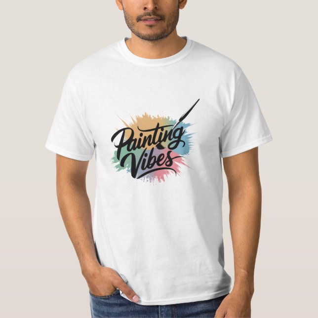 Camiseta Celebrar arte com Designs de pintor exclusivos (Frente)