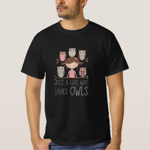 Camiseta Celebrar Aves Nocturnas com Arte de Coruja