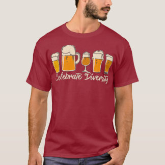 Camiseta Celebrar Cerveja do Artesanato de Diversidade