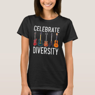 Camiseta Celebrar Coleção de Guitaristas da Diversidade