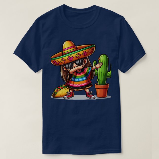 Camiseta Celebrar com o nosso SL Mexicano Dabbing (Frente do Design)