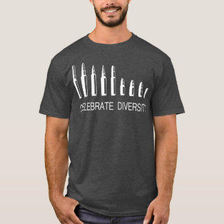 Camiseta Celebrar Diversidade Ammo Bullet Funny ProGun