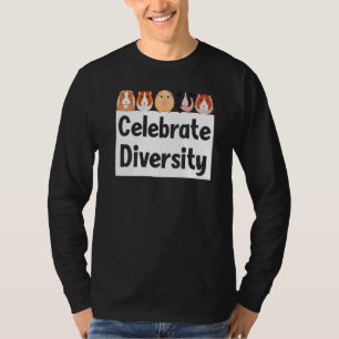 Camiseta Celebrar Diversidade Cute Guiné Proprietário de Po