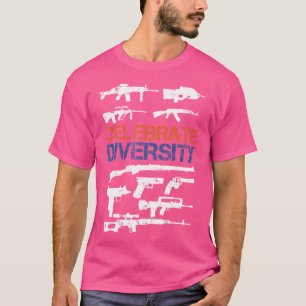 Camiseta Celebrar Diversidade Diferentes Amantes de Armas