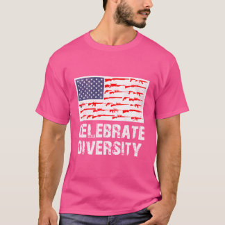 Camiseta Celebrar Diversidade - Emenda Engraçado ao Segundo