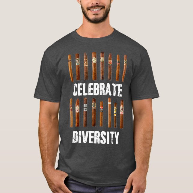 Camiseta Celebrar Diversidade Fumar Cigarros Fumar Fumar (Frente)