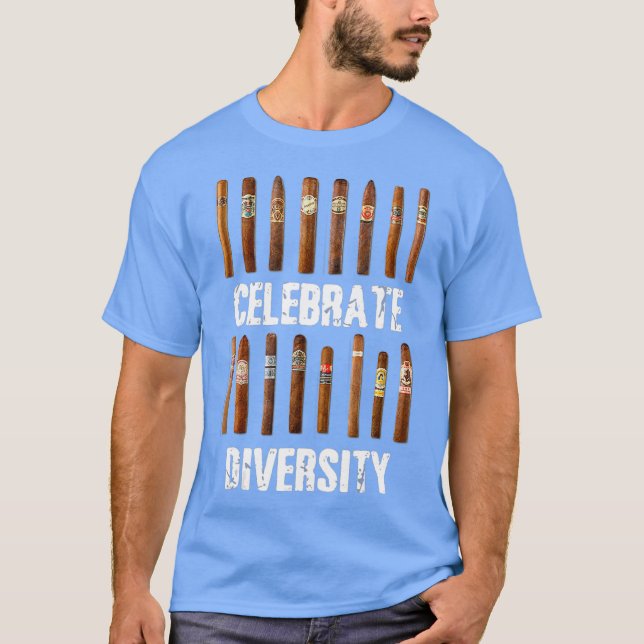 Camiseta Celebrar Diversidade Fumar Cigarros Fumar Fumar (Frente)