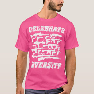 Camiseta Celebrar Diversidade Funny Segundo Emenda Pro Gun