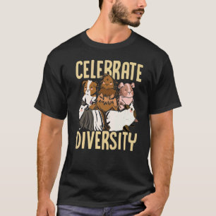 Camiseta Celebrar Diversidade Guiné Proprietário de Porcos 