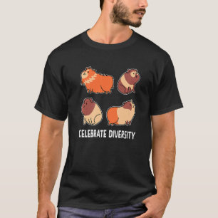 Camiseta Celebrar Diversidade Guiné Proprietário de Porcos 