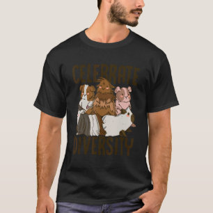 Camiseta Celebrar Diversidade Guiné Proprietário de Porcos