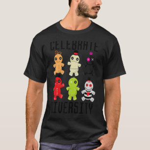 Camiseta Celebrar Diversidade Halloween Voodoo Doll 5