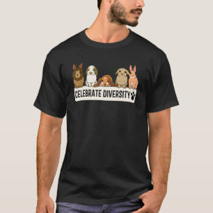 Camiseta Celebrar Diversidade Homens Coelhinhos Coelhinhos