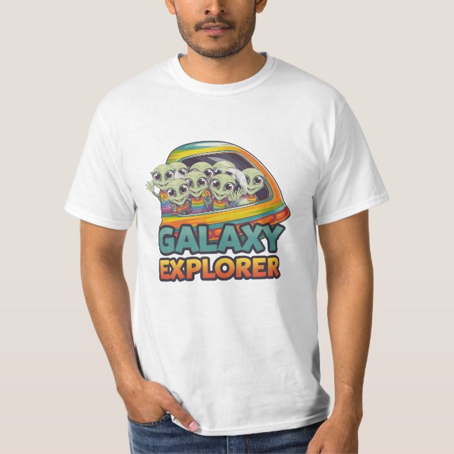 Camiseta Celebrar espaço externo com Trabalho de arte de Al (Frente)