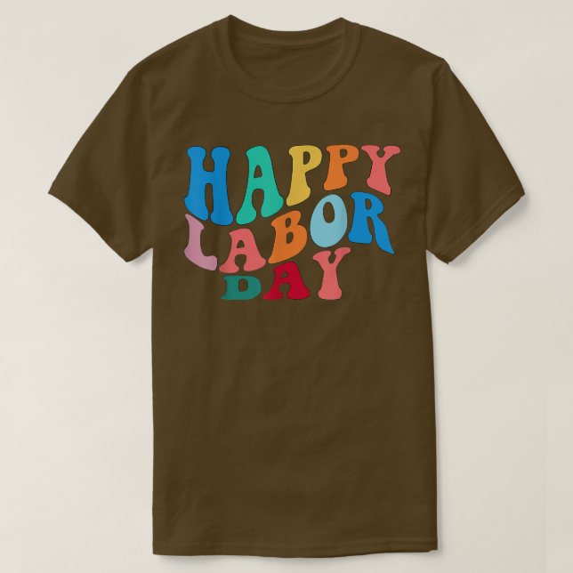 Camiseta Celebrar Feliz Trabalhador e Funcionário do Dia do (Frente do Design)
