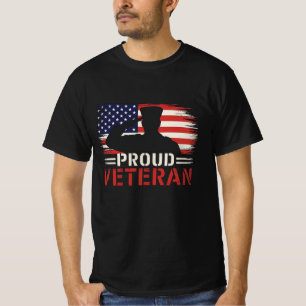 Camiseta Celebrar Heróis com Trabalho de arte Veterano Únic
