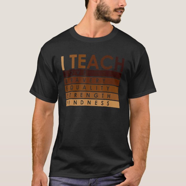 Camiseta Celebrar História Negra Mês I Ensina Histor Negra (Frente)