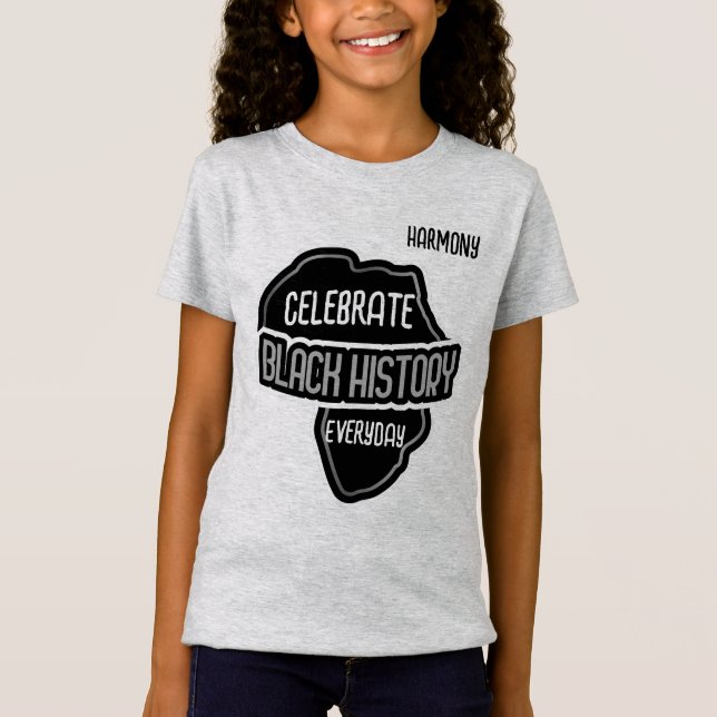 Camiseta Celebrar História Negra Todos os Dias (Frente)