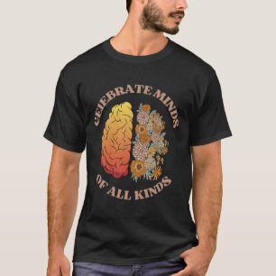 Camiseta Celebrar Mentes De Todos Os Tipos De Autismo Na Ne