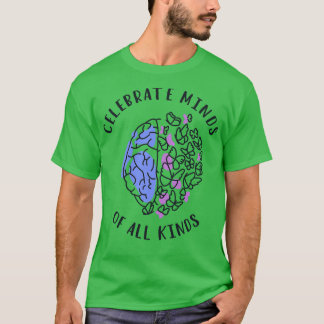 Camiseta Celebrar Mentes De Todos Os Tipos V