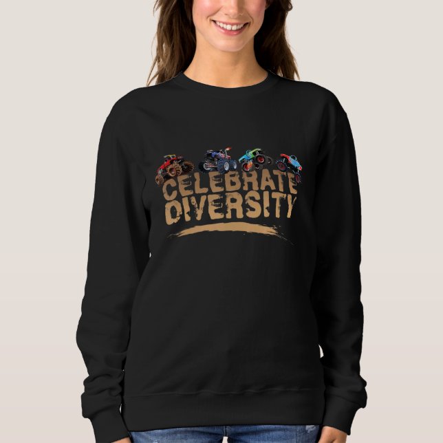 Camiseta Celebrar Monstro da Corrida de Caminhões de Divers (Frente)