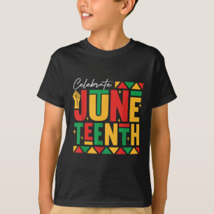 Camiseta Celebrar o 18 de junho de 1865 Black Freedom Black