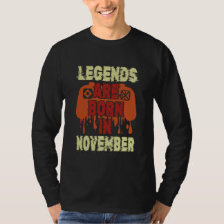 Camiseta Celebrar o aniversário feliz da "Novembro Legends"
