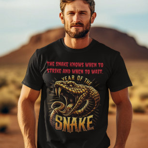 Camiseta Celebrar o Ano da Cobra em cores vibrantes