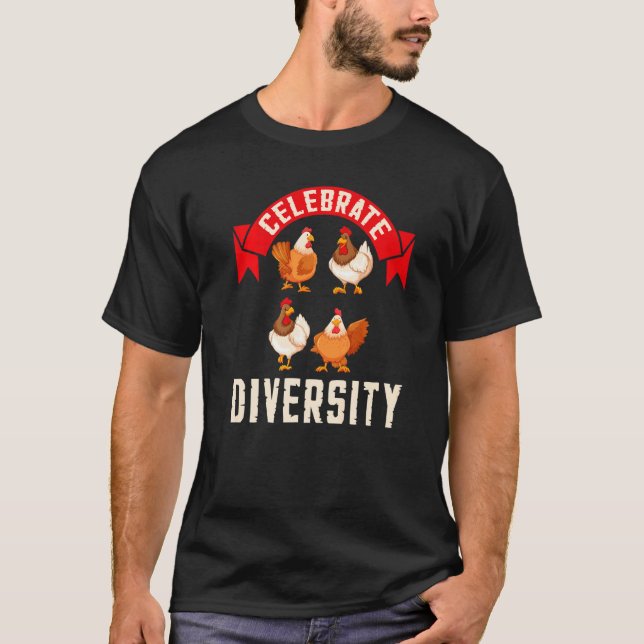 Camiseta Celebrar o Chicken Tee da Diversidade (Frente)