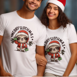 Camiseta Celebrar o espírito de Sloth de Natal