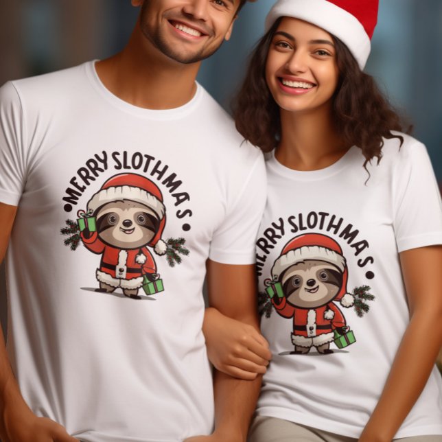 Camiseta Celebrar o espírito de Sloth de Natal (Criador carregado)