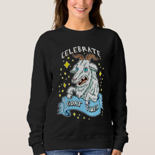 Camiseta Celebrar o Goat Times Pun Boa Quota de Arte Animal