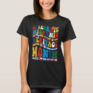 Camiseta Celebrar o Patrimônio Hispânico Mês dos Países de