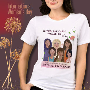 Camiseta Celebrar Retratos do Dia da Mulher