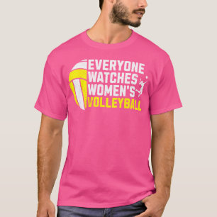 Camiseta Celebrar Todos Assistem Jogo De Voleibol Feminino