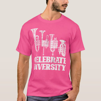 Camiseta Celebrar Trompete da Diversidade