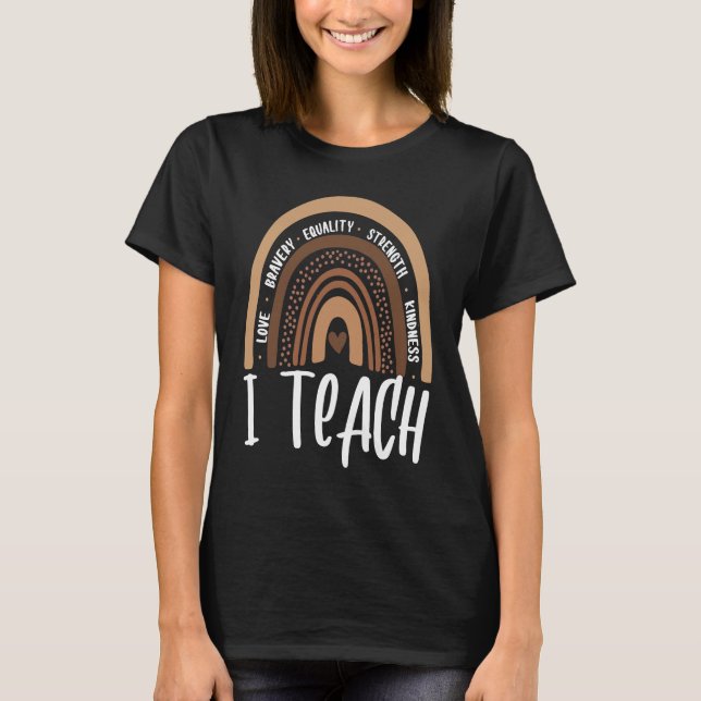 Camiseta Celebrate Black History Month I Teach Black Histor (Frente)