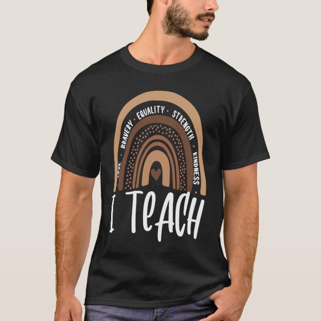 Camiseta Celebrate Black History Month I Teach Black Histor (Frente)
