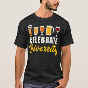 Camiseta Celebrate Diversity Craft Beer Microbrew Hops Funn