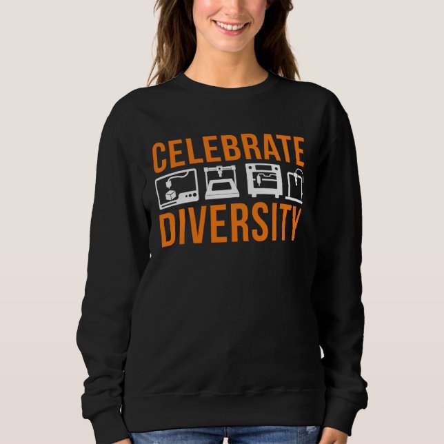 Camiseta Celebrate diversity in 3d printing and Metaverse (Frente)