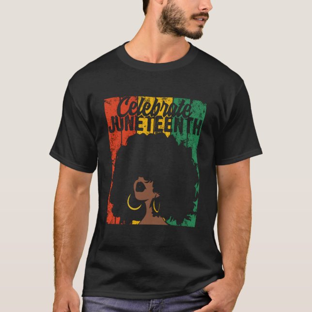 Camiseta Celebrate Junenth African Colors (Frente)
