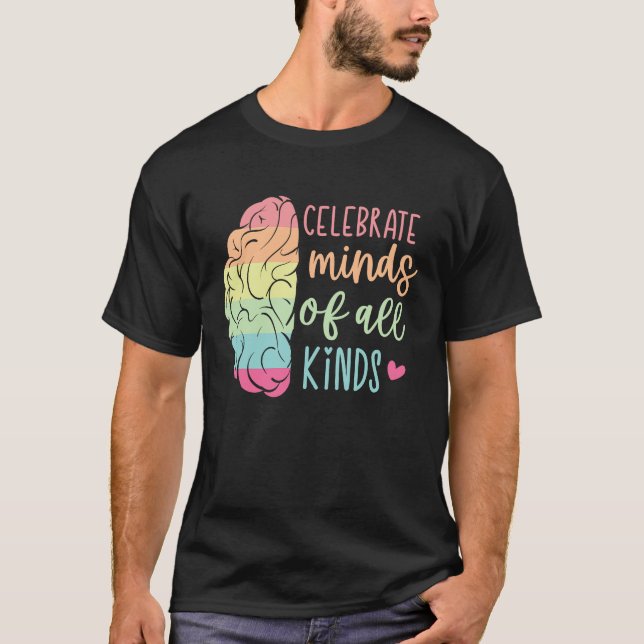 Camiseta Celebrate Minds Of All Kinds Neurodiversity (Frente)