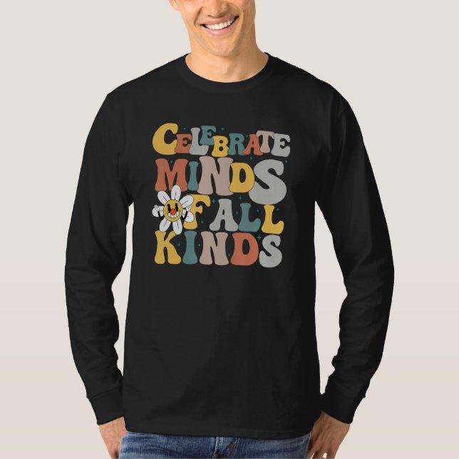 Camiseta Celebrate Minds of All Kinds Neurodiversity Autism (Frente)