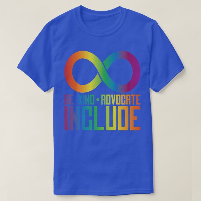 Camiseta Celebrate Neurodiversity Be Kind Advocate Include5 (Frente do Design)