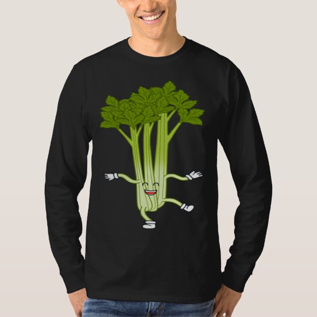 Camiseta Celebrate the Celery Ironic Food Quote Vegetables (Frente)