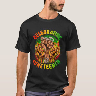 Camiseta Celebrating Junenth Leopard Black African American