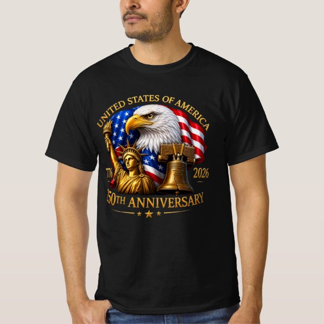 Camiseta Celebre 250 Anos de Liberdade! 🇺🇸 (Frente)
