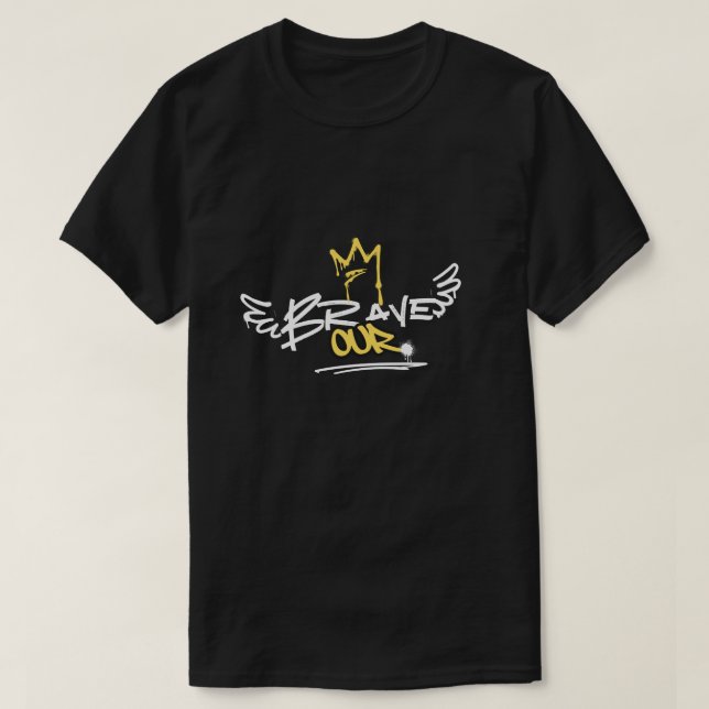 Camiseta “Celebre a Coragem: Nosso Espírito Valente” (Frente do Design)