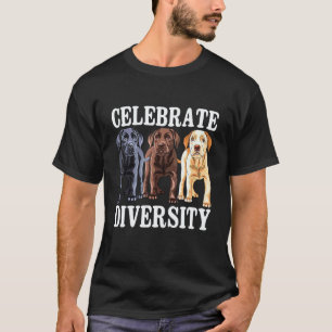Camiseta Celebre a Diversidade - Amante do Cão Retriever do